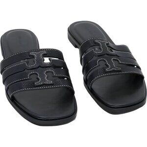 Tory Burch Ines Perfect Black Slide Sandals Women's US 8